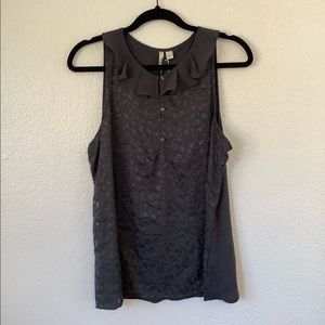 Sleeveless Gray Blouse